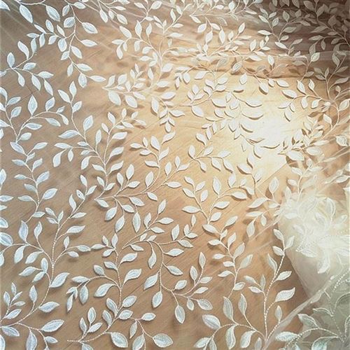 级高夏季刺绣面料辅纱礼服童z装裙F子布料DIYW手工树叶婚料