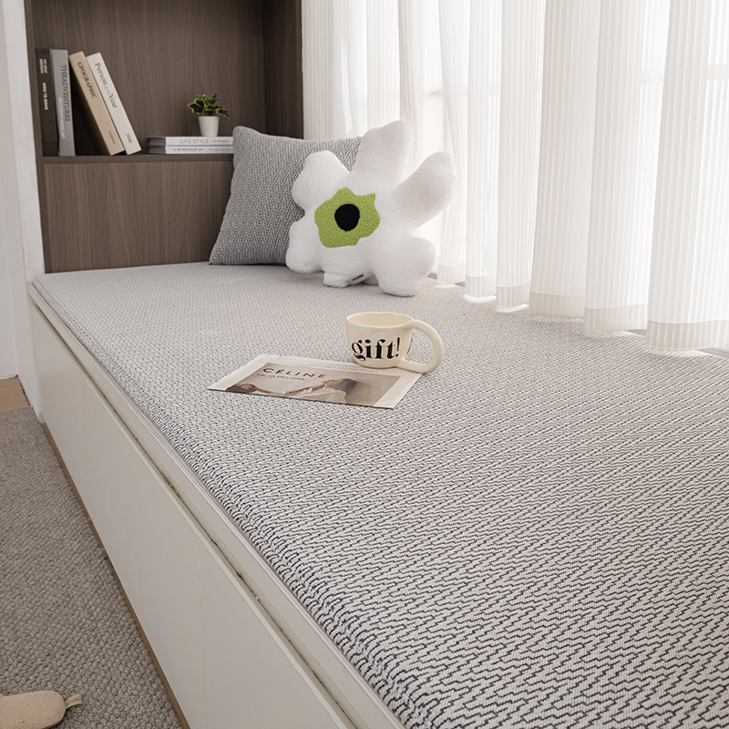 飘窗垫轻奢四季通用窗台阳台垫简约现代榻L榻米垫定制防滑垫子新
