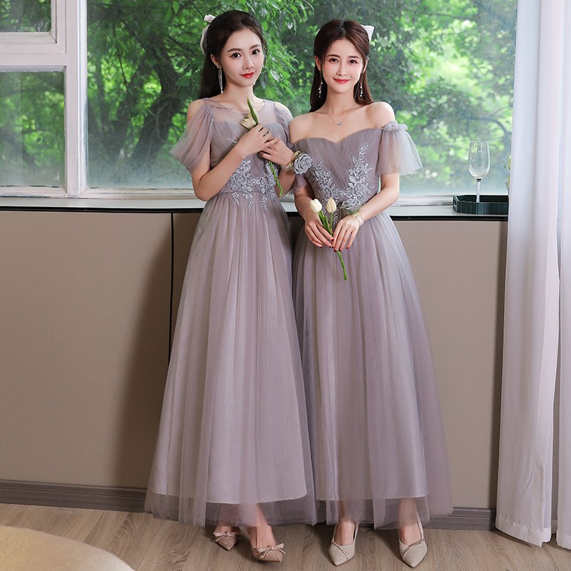 伴娘服女2024新款高级感小众气质伴娘团姐妹裙春夏显瘦主持人礼服