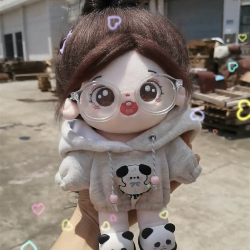 小可棉花娃娃20cm娃娃衣服裸娃换装玩偶毛绒公仔女Y娃有骨架正版