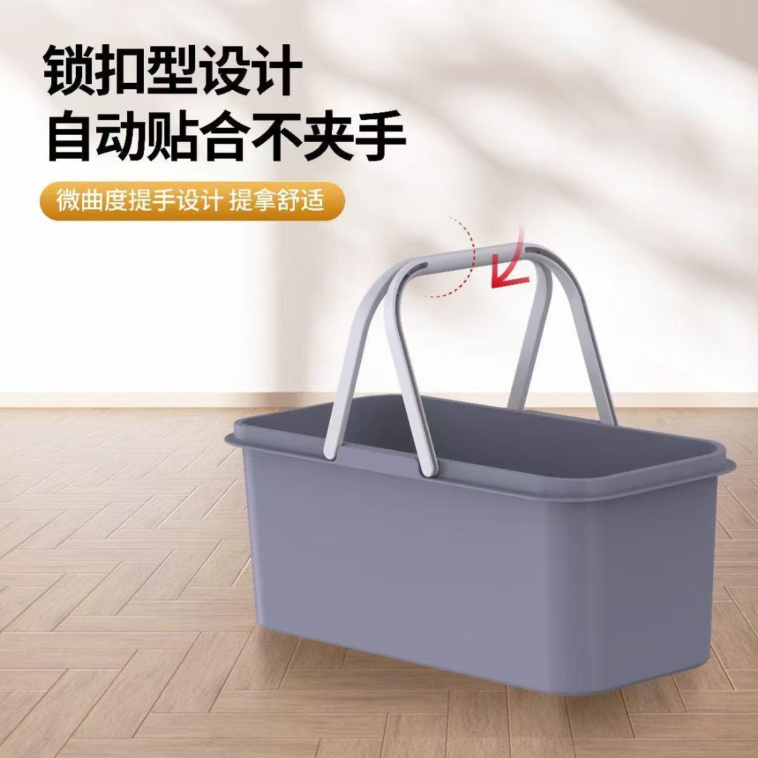 米创拖把桶家用大号长方形塑料水桶加厚耐用海棉拖把桶涮洗墩布桶
