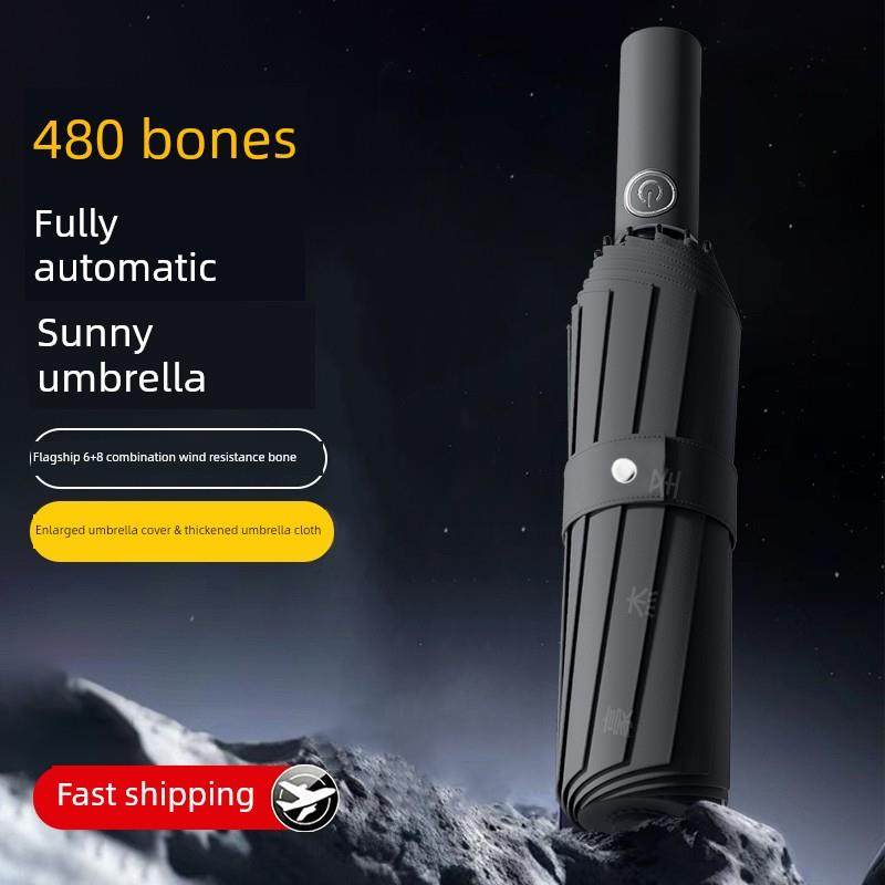 左都全自动雨伞加固加厚结实抗风雨天专用加大折叠晴雨伞男士遮阳