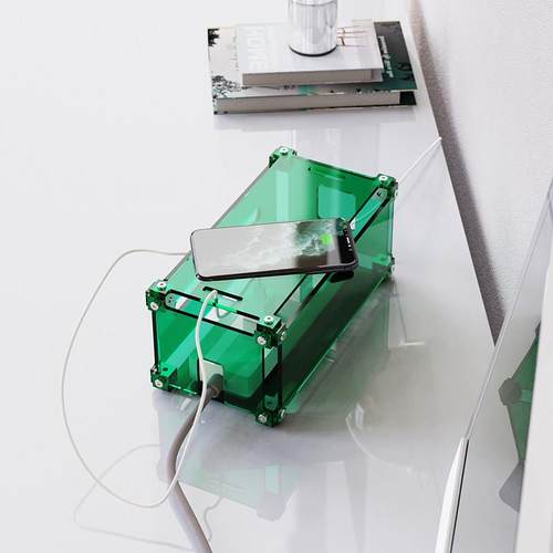 创意工业风插排插座收纳盒插线板电源线数据线电线收纳桌面集线器