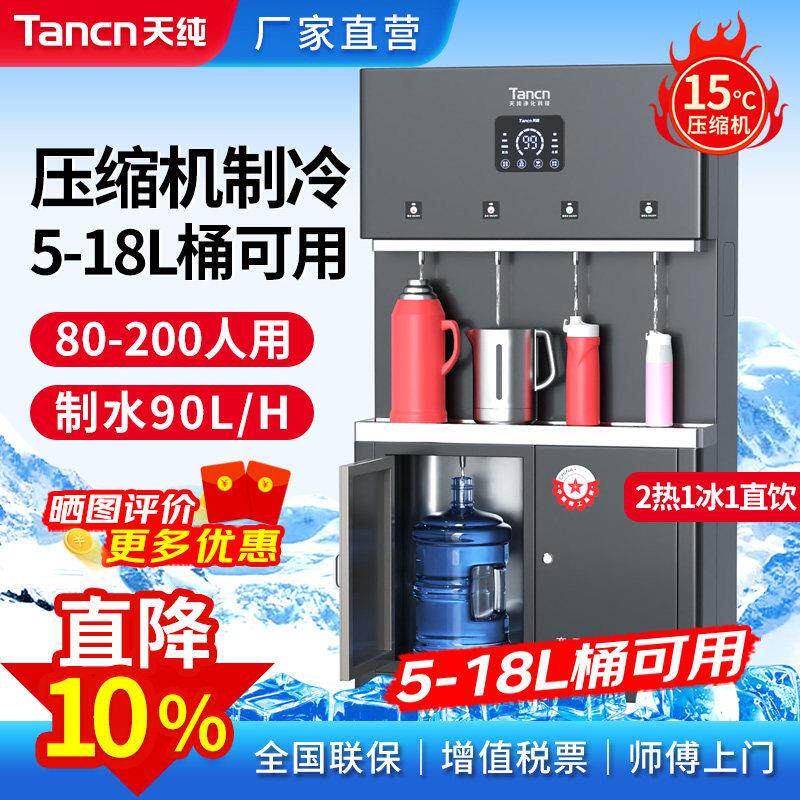 天纯直饮水机商用大型RO反渗透过滤净水器冰热一体饮水机单位学校