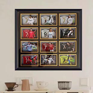 球星压克力卡砖装裱框收纳筐实木收藏展示框防尘画框 定制展示盒