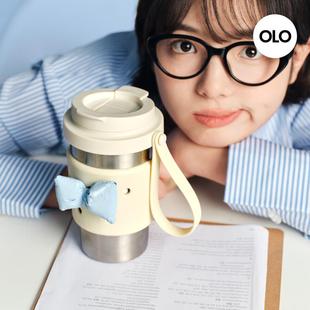 holoholo洞洞咖啡杯子女高颜值便携吸管水杯随行316L不锈钢保温杯