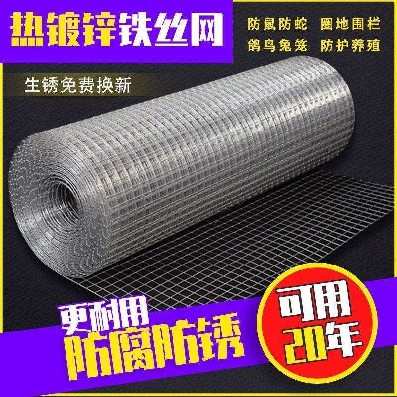 防锈热镀锌铁丝网镀锌钢丝网养殖围栏阳台防护防蛇鸡鸭玉米防鼠