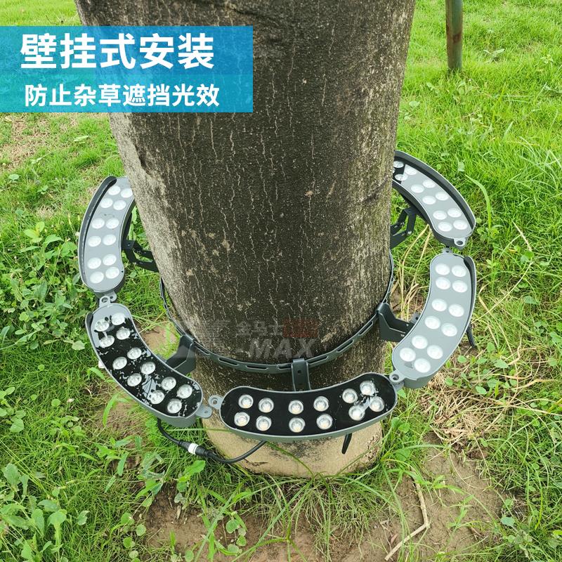 LED抱树灯防水抱柱灯七彩外控DMX512RGB抱箍高亮户外环形照树灯