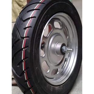 16寸小推车专用300-10充气轮子马车手推车橡胶轮胎带轴车轱辘耐用