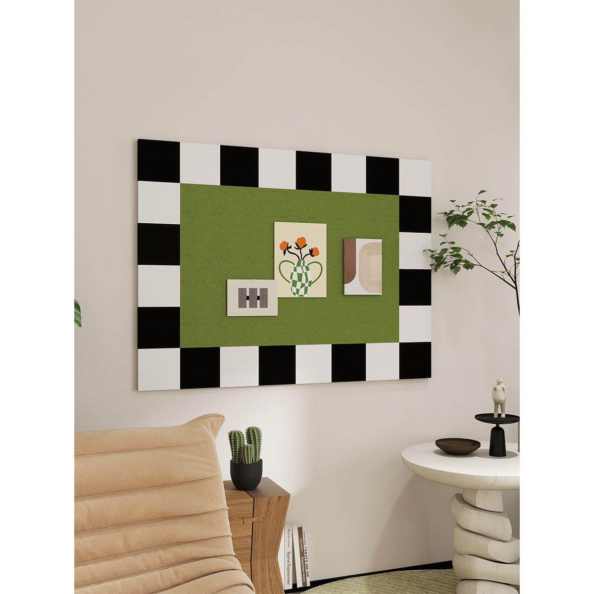 多巴胺风格客厅毛毡装饰画新沙发背景墙墙面贴纸装饰餐厅墙面挂画