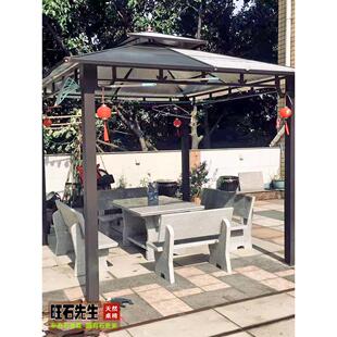 大理石桌户外石庭院户外石桌椅古色古香石桌石凳惠安石雕园林桌椅