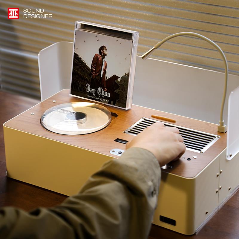 巫迷星复古CD机专辑播放器桌面木质蓝牙音响高保真高解析氛围居家