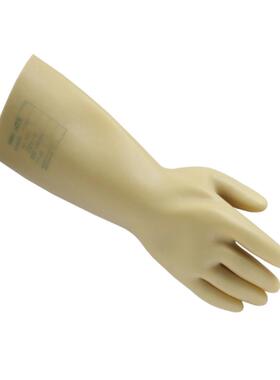 代尔塔207001天然乳胶绝缘手套劳保电力电工行业10kV工业级高强度