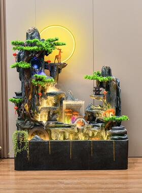 办公室风生水起装饰摆件循环水客厅假山流水喷泉鱼缸乔迁新居礼物