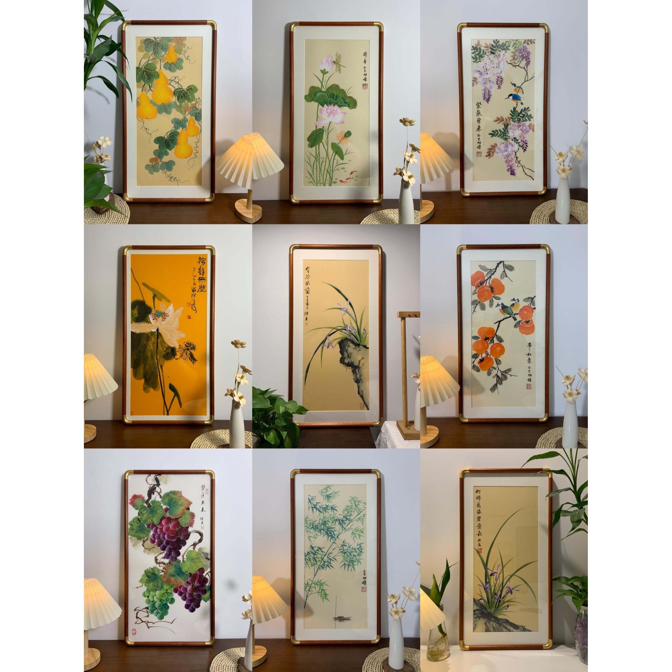 纯手绘花鸟画国画水墨画客厅书房茶室办公室挂画装饰画送礼礼品