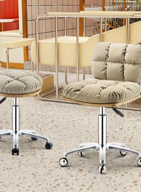 美容凳理发店椅子美发店旋转升降圆凳子美甲凳滑轮大工凳化妆发廊