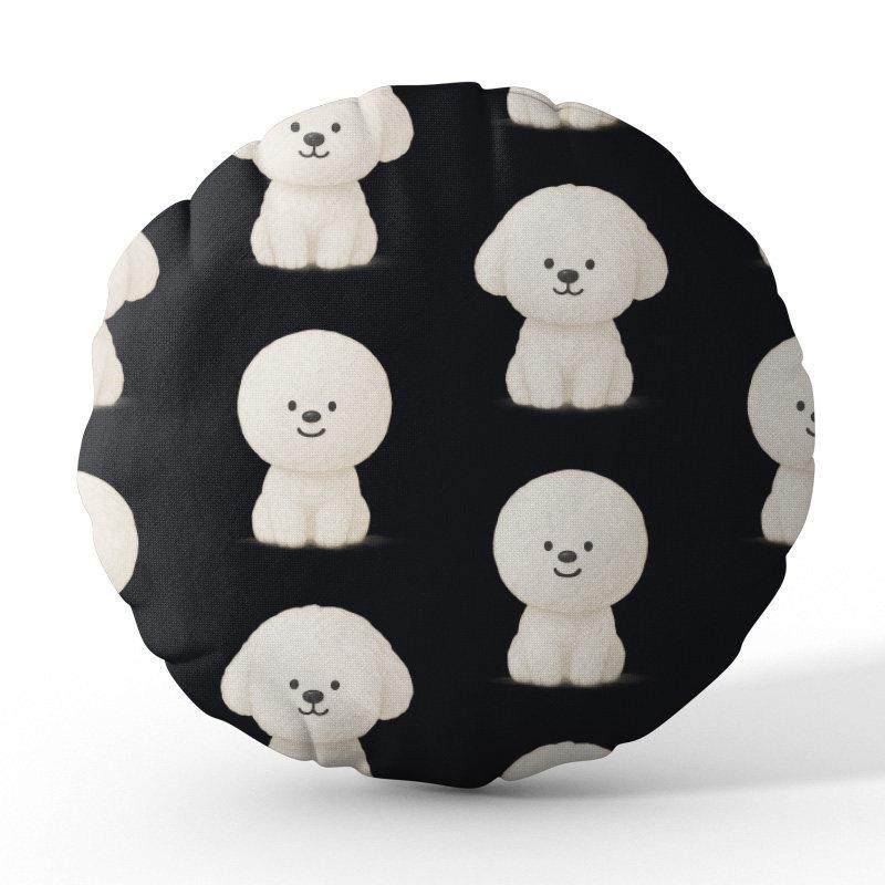 印基比熊夫妇小狗印花圆枕头客厅沙发卧室核心靠垫,居家布艺,靠垫/抱枕,淘宝优惠券,粉丝福利购,淘宝优惠卷