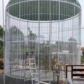 铁艺鸟笼超大型孔雀笼广场公园装 饰道具鸟笼摆设户外大型大号鸟笼