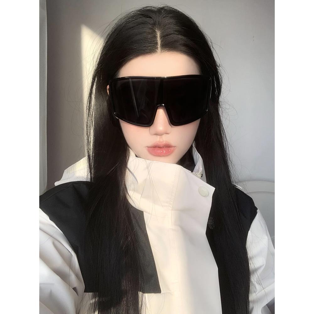 超大框连体防风眼镜女运动骑行滑雪墨镜防紫外线太阳镜男款显脸小