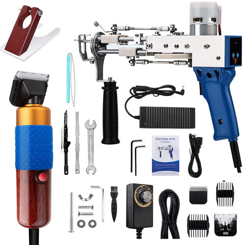 跨境新款数字显示TD-04 tufting gun2合1地毯簇绒枪便捷式织布机
