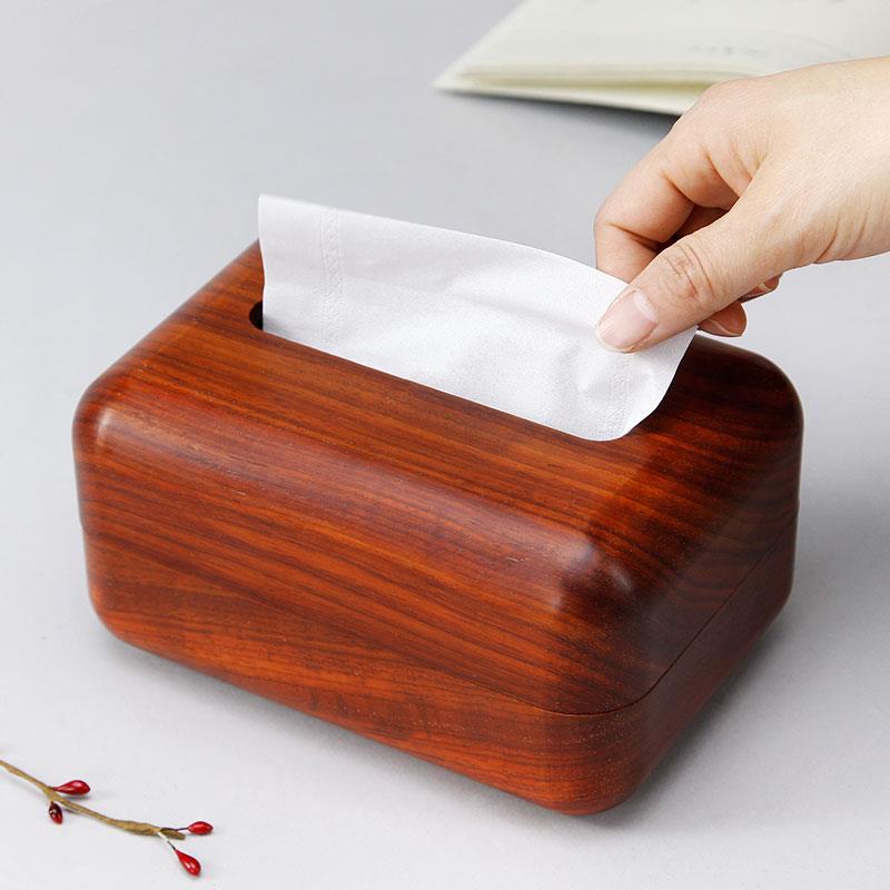 花梨木抽取式卫生纸盒中式实木家居纸巾盒卧室客厅家用简约茶几木