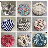 帆布加厚圆形板凳垫子套 石墩凳坐垫 蒲团垫 椅垫松紧带罩 吧台椅