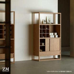 风格 茶室器皿展示用简约中式 木质多宝阁置物柜 博古架书柜 新中式