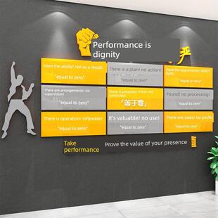 业绩就是尊严墙贴公司销售部文化墙企业会议室销售办公室墙面装饰