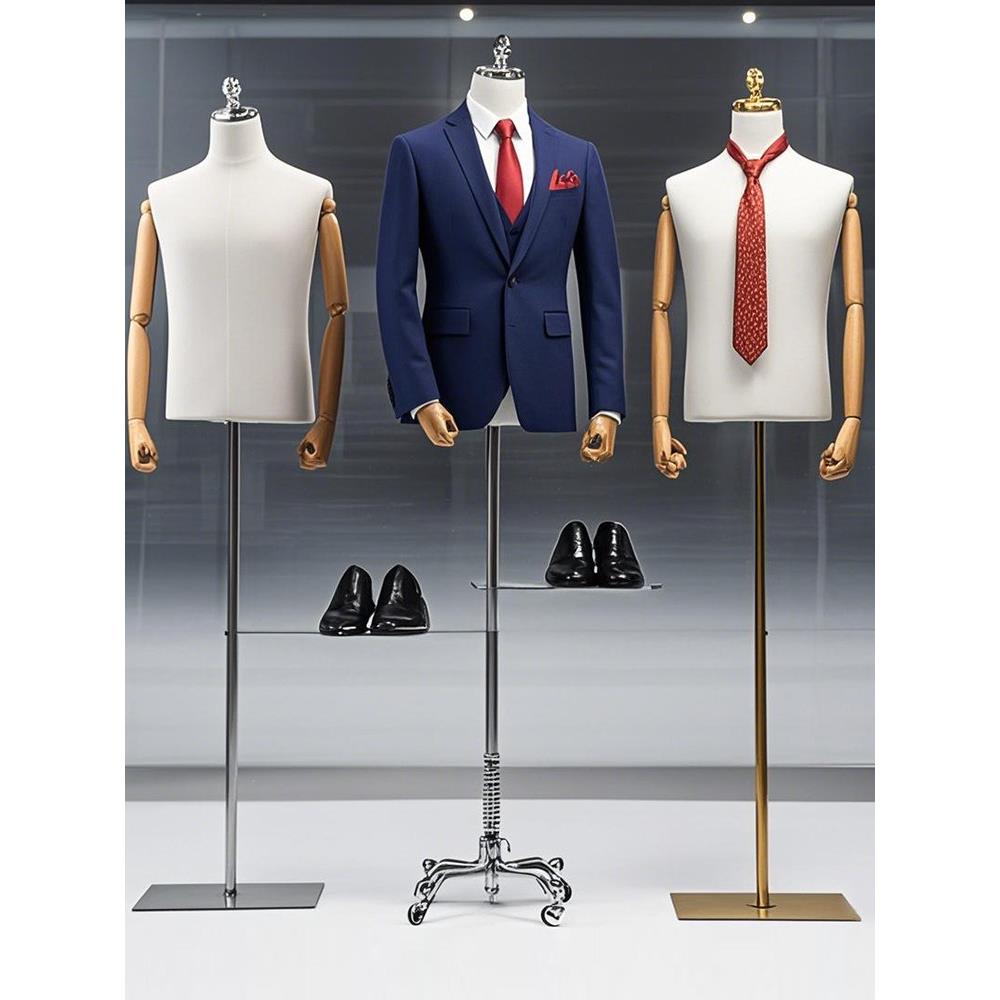 男模特道具半身韩版服装店西服礼服展示模特橱窗假人体全身模特架