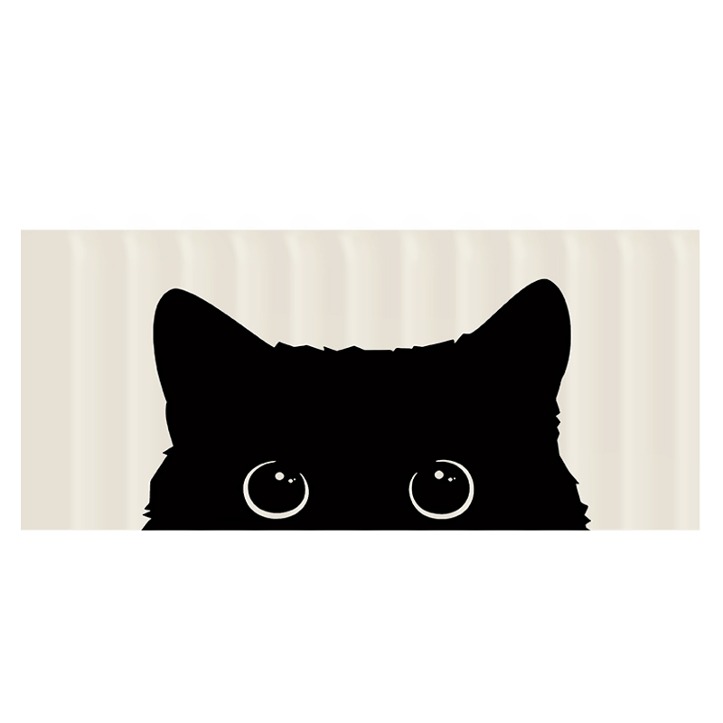 猫咪柜子帘子遮挡杂物厨房橱柜防尘拉帘免打孔鞋架遮丑轨道式布帘