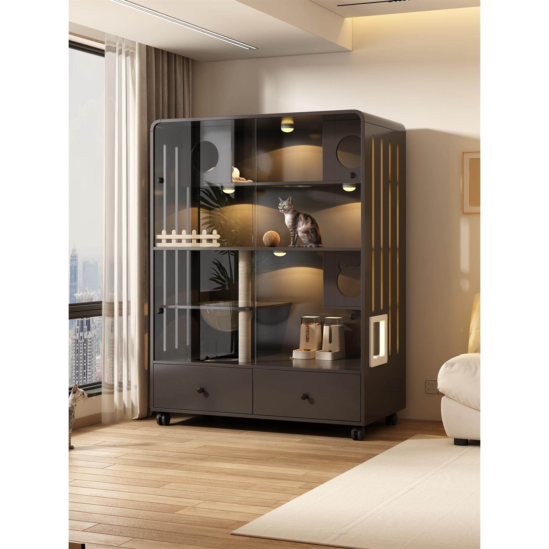 实木猫别墅猫笼子家用猫舍带厕所一体猫柜室内繁育笼猫窝多层猫屋,宠物/宠物食品及用品,猫笼子/猫别墅,淘宝优惠券,粉丝福利购,淘宝优惠卷