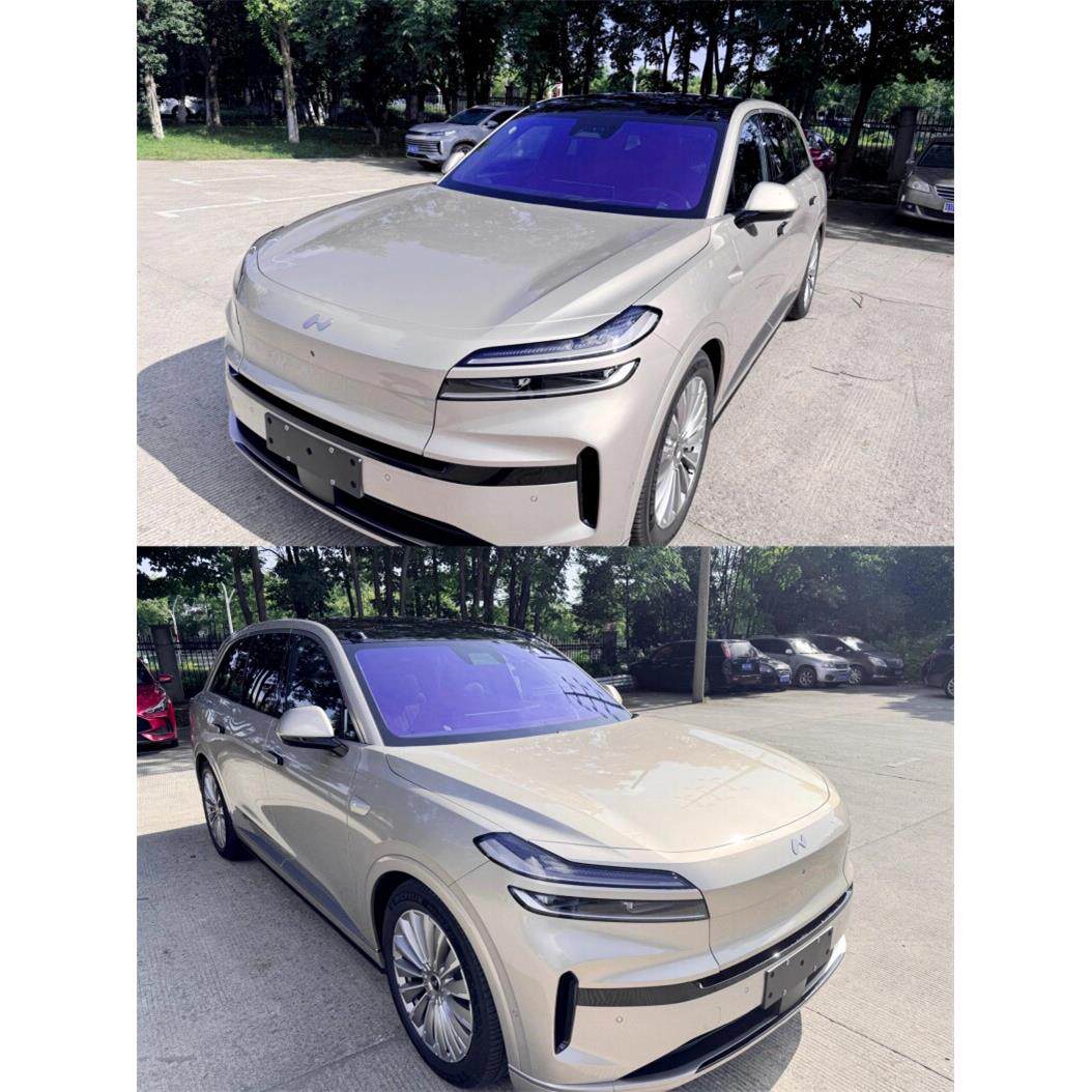 乐道L90悬浮车顶改色膜双拼钢琴亮黑PET全车贴膜车衣玻璃隔热膜