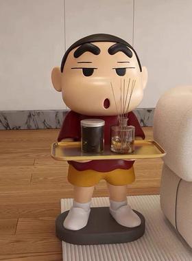 网红蜡笔新灿大客厅沙发旁边的电视柜地板站立装饰移动礼品装饰品