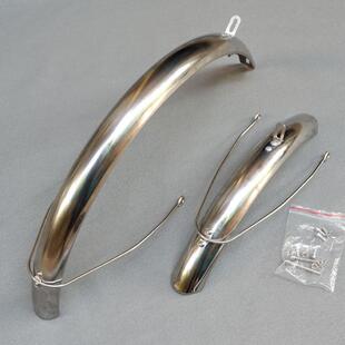 20寸不锈钢挡泥板覆古全包泥瓦D7挡水板折叠车自行车泥除骑行配件