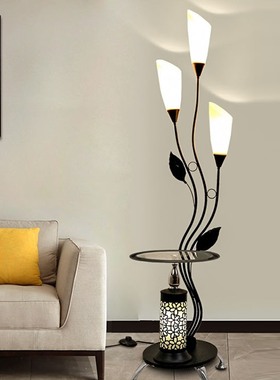 大型客厅落地装饰摆件软装电视柜沙发旁边轻奢高档两边立地床头灯