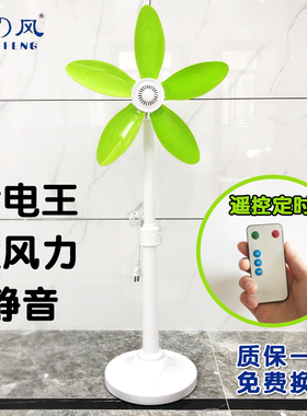樱风伸缩式无网罩软叶落地扇家用静音电风扇宿舍立式型五叶小风扇