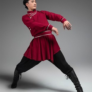 定制蒙古服装新男款演出服装群舞成人内蒙藏族舞蹈服少数民族舞蹈