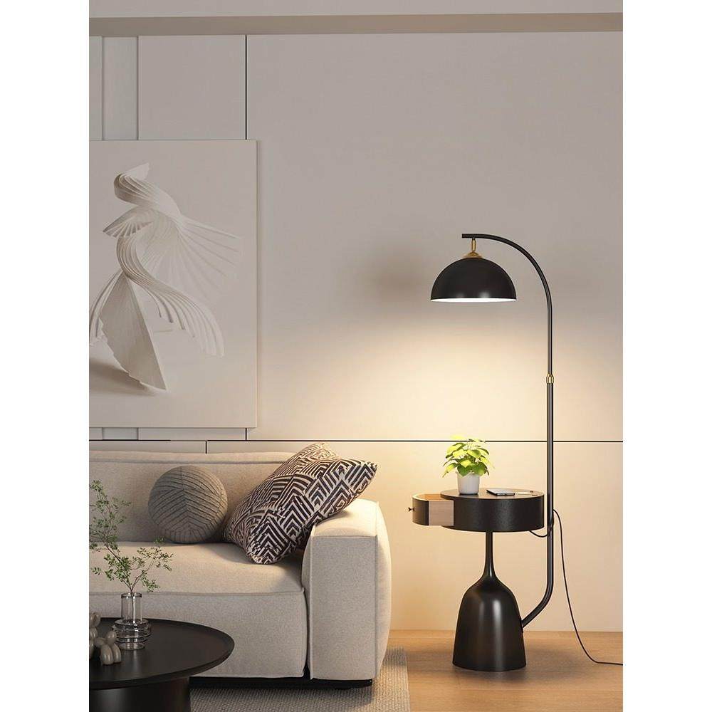 客厅落地灯轻奢高级沙发旁边几置物摆件卧室简约床头柜一体氛围灯