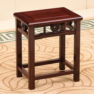 国标红木印尼黑酸枝阔叶黄檀小方凳铜钱板凳实木矮凳换鞋凳茶桌凳