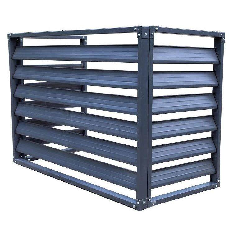 铝合金空调外机罩架锌钢中央空调室外机保护罩百叶窗格栅防雨防晒