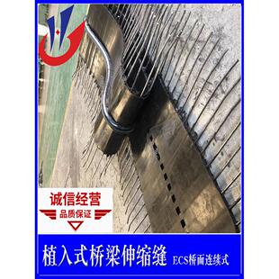植入式桥面连续伸缩缝装置 ECS连续构造钢筋橡胶止水带桥梁伸缩缝
