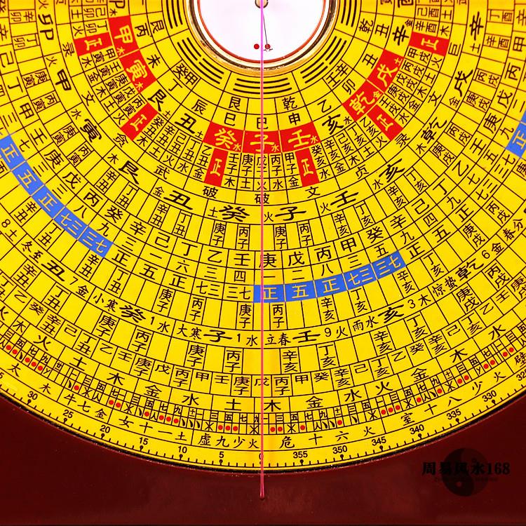 正品集福堂6寸三合盘22层高精度专业风水罗盘铜面刻字罗经指南针