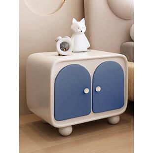 男童卧室床头柜儿孩实木收纳小型创意烤漆女孩现代简约床头柜储物