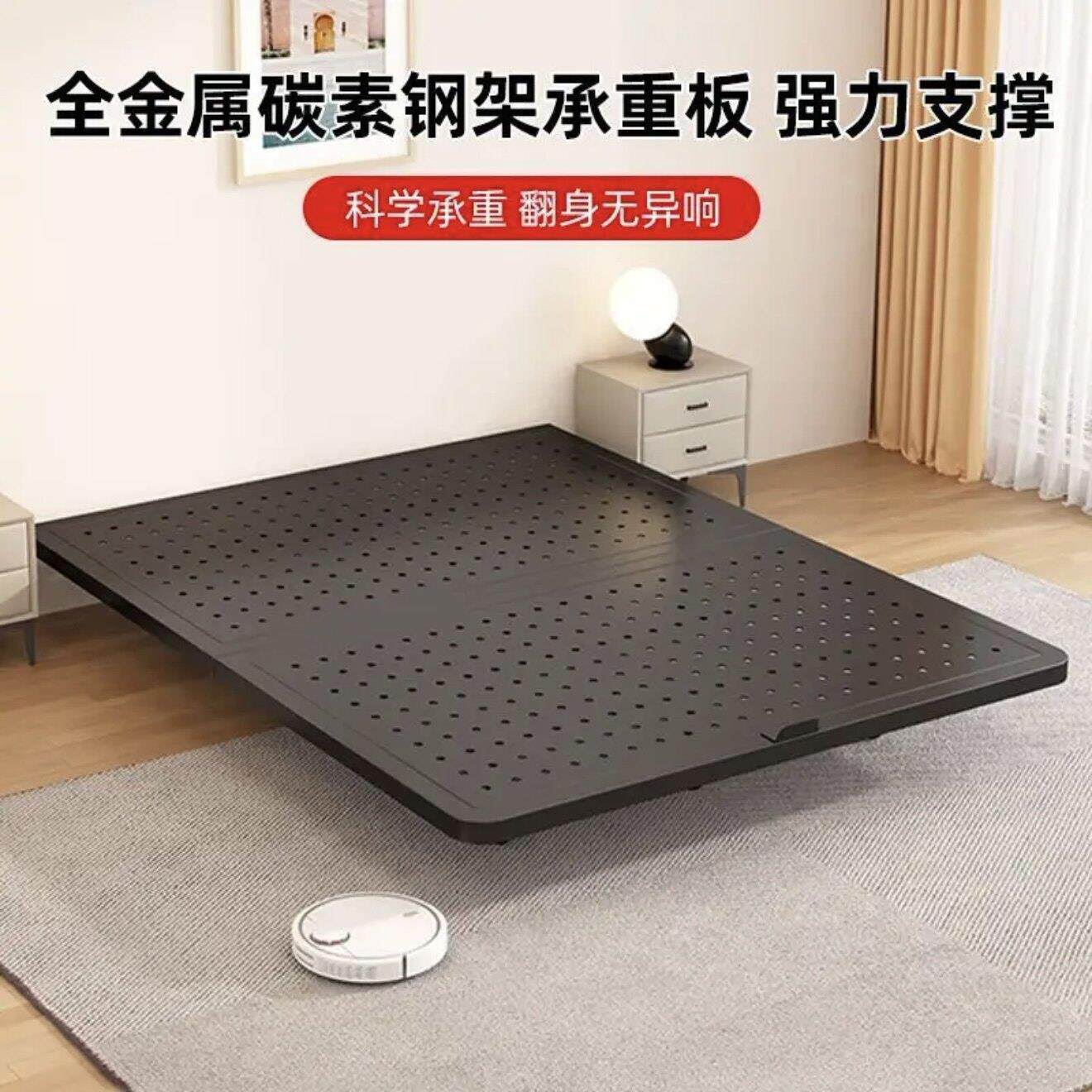 铁艺床双人床家用1.5m单人铁架床不锈钢悬浮床碳素钢1米2出租房用
