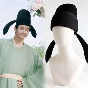 新款李白帽子唐制宋制幞头戏曲乌纱帽古装汉服帽子新郎帽官帽