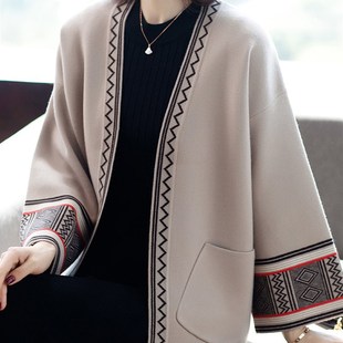 女40岁气Z质宽松上衣 洋气2021新款 中年妈妈开衫 外套中老年春秋装