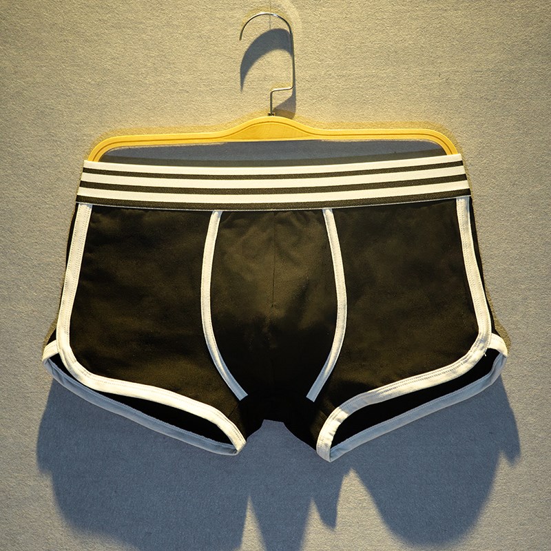 男士内裤男平角裤中腰舒适纯棉透气运动简约青年四角裤.潮流短裤