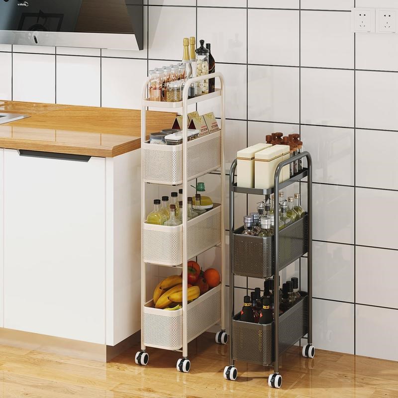 夹缝置物架厨房卧m室卫生间落地多层置物车储物整理收纳架小推车