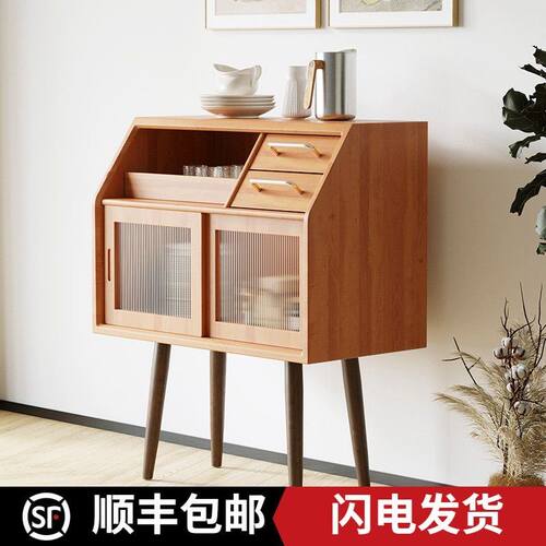 餐边柜橱柜柜子储物柜靠墙家用北欧F风碗柜收纳餐具置物柜厨房柜