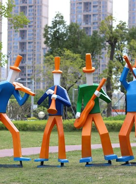 玻璃钢抽象人物音乐人雕塑营销中心文创园酒吧网红地造景装饰摆件